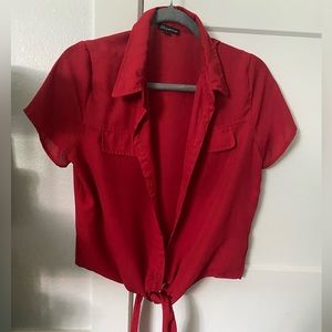 Red Woman’s Button Up (SHINESTAR)